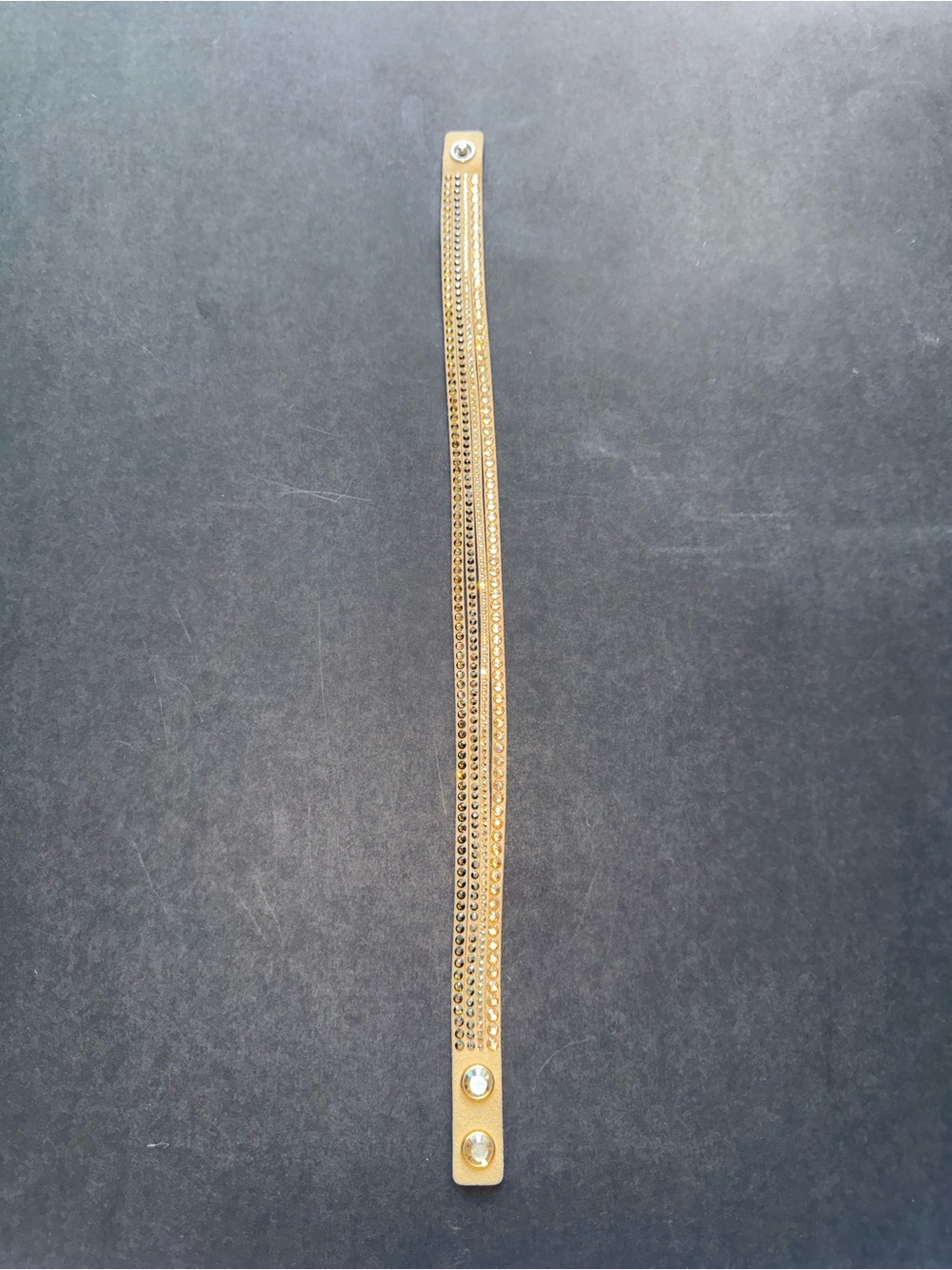 Gold rhinestone choker necklace